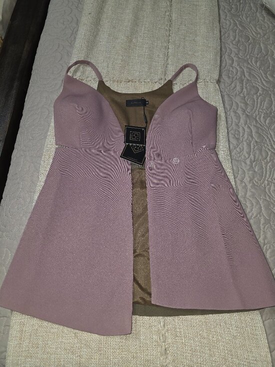 KIRASA Mauve Cutout A-Line Mini Dress – Size S – NWT - Picture 2 of 5